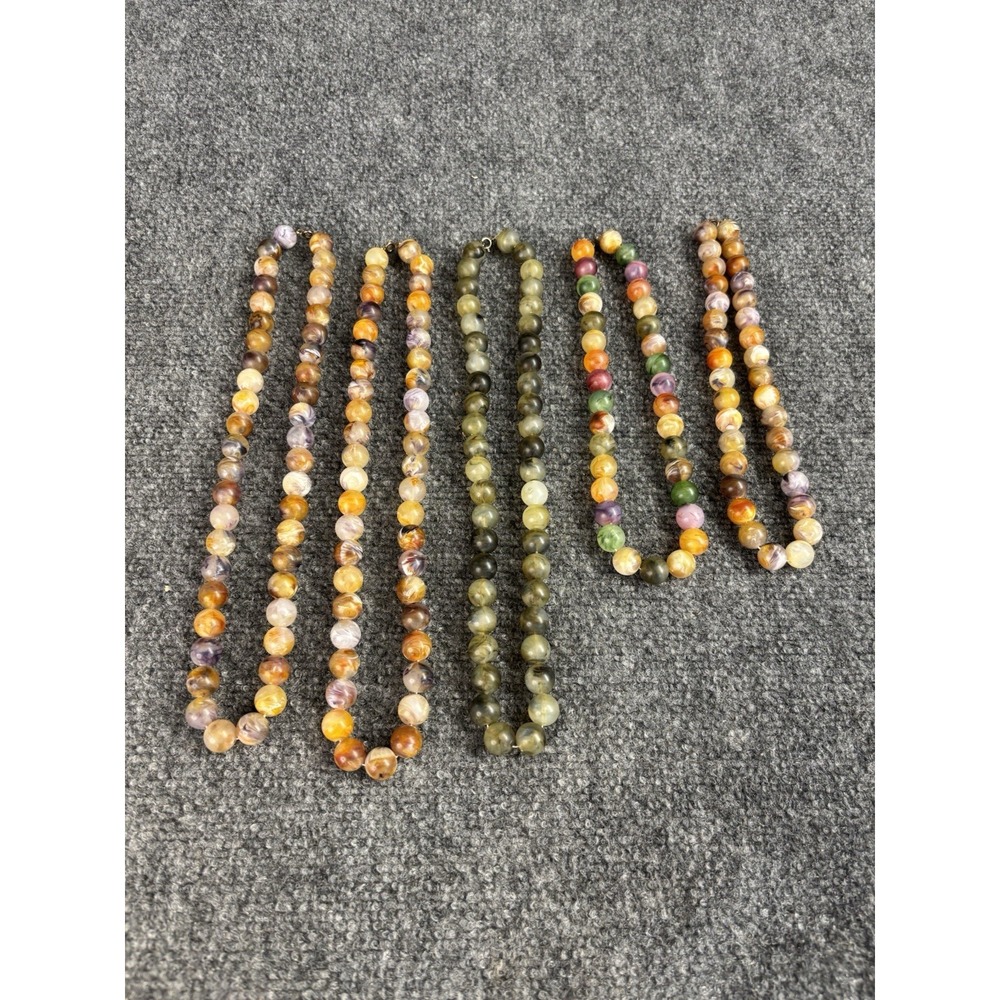 Lot of 5 Multi-colored Acrylic Bead necklaces